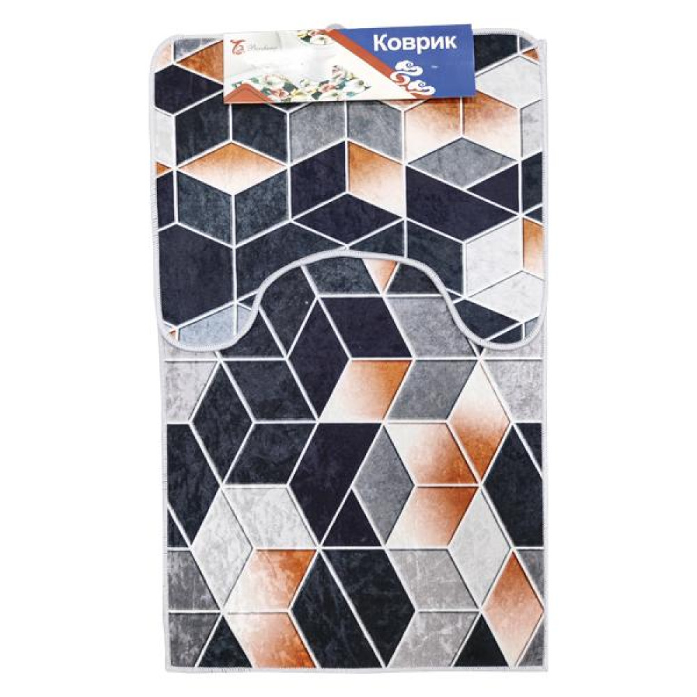 Коврик для ванной набор 60*90/50*60см ромбы BZ-SJR269-1 Baizheng