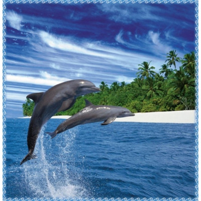 Фотообои бумажные Пальмовый берег 6 листов 196х201