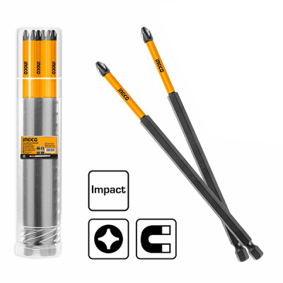 Бита PH2 200мм ударная, 10 шт 200 мм INGCO SDBIM11PH283 INDUSTRIAL Бита PH2 200мм ударная, 10 шт 200 мм INGCO SDBIM11PH283 INDUSTRIAL