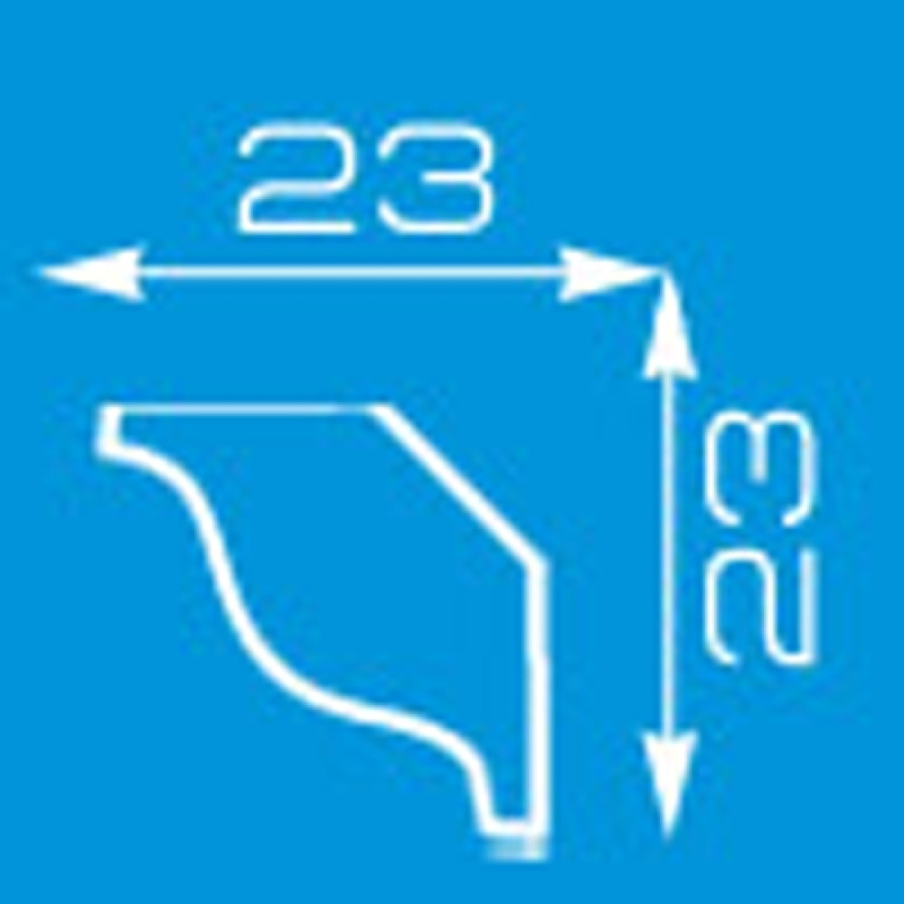 Плинтус инжекционный 12011 1,3м 23х23см Формат