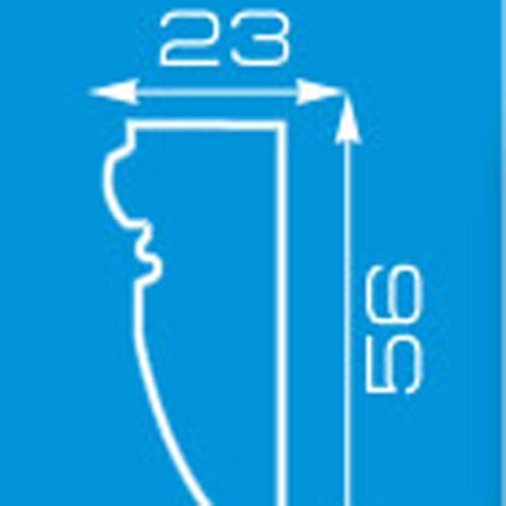 Плинтус инжекционный 14016 1,3м 23х56мм (угол В1416) Формат