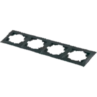 Рамка 4-х постовая горизонтальная графит Рамка 4-х постовая горизонтальная графит