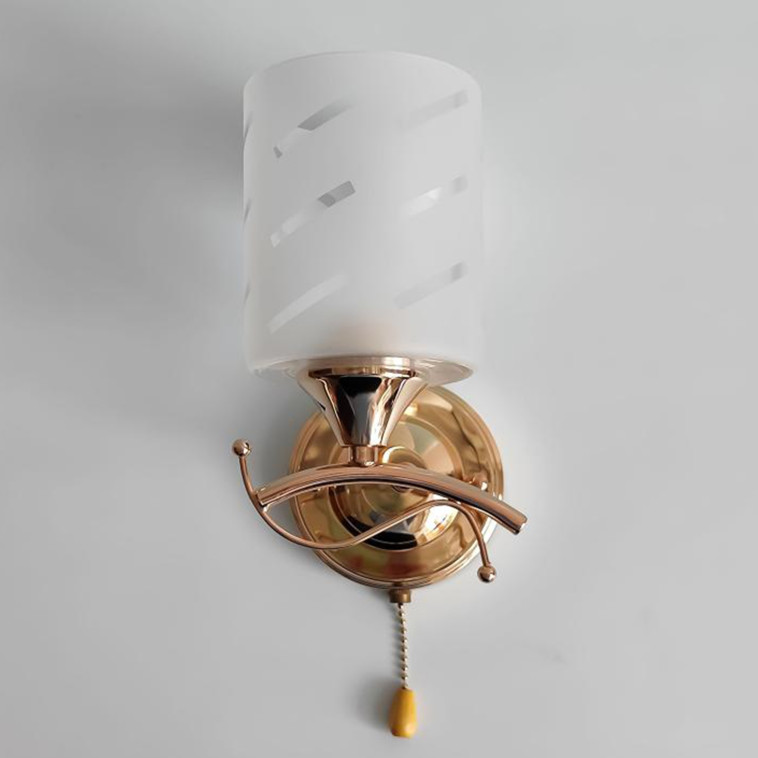 Изображение Бра 1 плафон 14,5*10*22,5 см Е27 60Вт 4м2 плафон стекло золото Baizheng