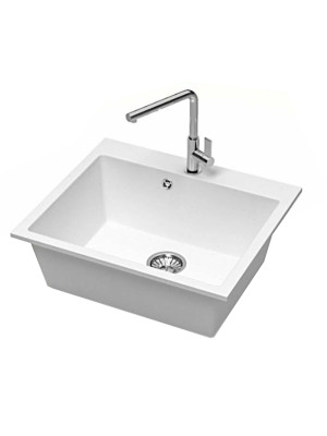 Мойка кухонная гранитная 44/G31 белая (прямоуг) Карельский камень 445х495х190мм Мойка кухонная гранитная 44/G31 белая (прямоуг) Карельский камень 445х495х190мм