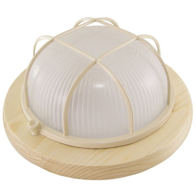 Светильник НПБ1302 сосна/круг с решеткой  60Вт IP54 TDM