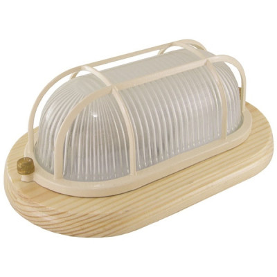 Светильник НПБ1402 сосна/овал с решеткой  60Вт IP54 TDM