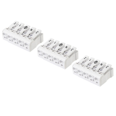 Клемма пружинная соединительная КСП5-3L+N+PE 16А TDM