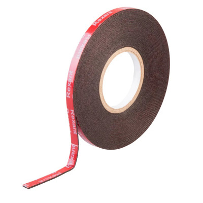 Лента клейкая двухсторонняя черная на VHB акриловой основе 6мм*5 м REXANT