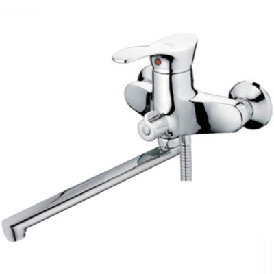 Смеситель для ванны однорыч. 40мм излив - 400мм дивертор в корп. Латунь Хром Ledeme L2201