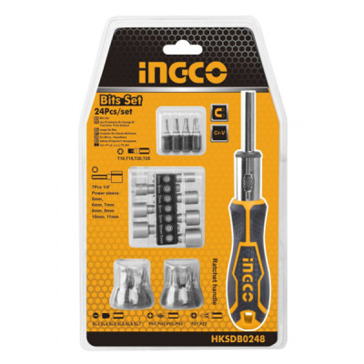 Набор бит с держателем 24 предмета INGCO HKSDB0248 Набор бит с держателем 24 предмета INGCO HKSDB0248