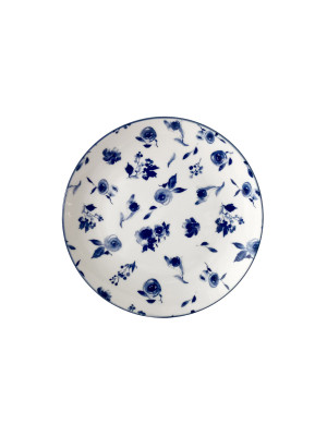 Тарелка фарфоровая десертная 20 см Blue calico Коралл