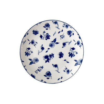 Тарелка фарфоровая десертная 20 см Blue calico Коралл