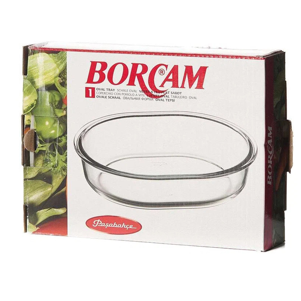 Форма стеклянная для запекания 520 мл овал Borcam Pasabahce