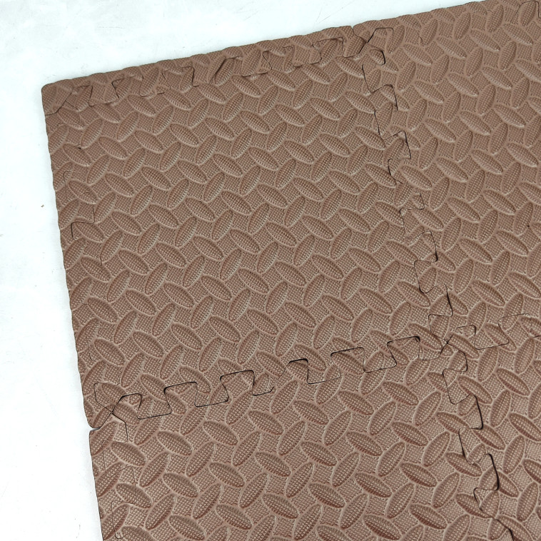 Картинка Коврик-пазл 9шт 30*30*1см коричневый Baizheng