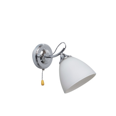 Бра 1 плафон 24*13,5*20 см Е27 60Вт 4м2 плафон стекло хром Baizheng