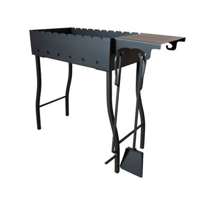 Мангал 60*60*34 см толщина металла 1,5 мм с совком и кочергой №1