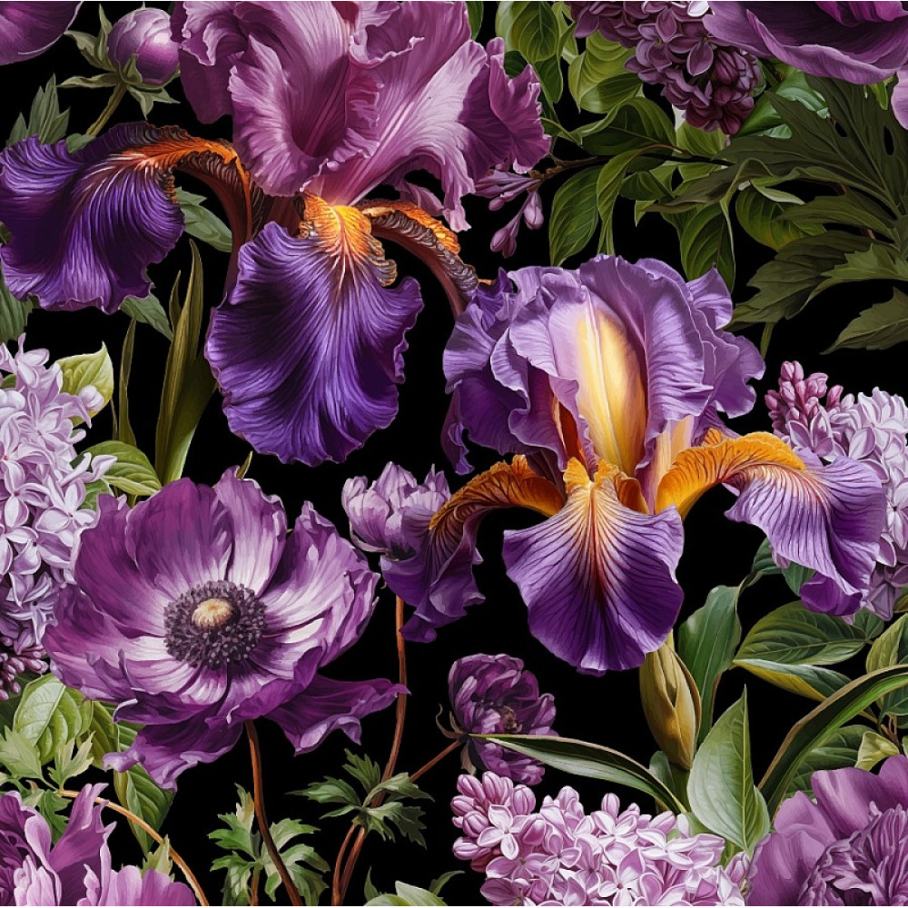 Клеенка ПВХ тканевая основа 1,4(+-3)*20 м глянцевая 3D рис STS1123 Grace