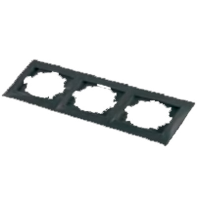 Рамка 3-х постовая горизонтальная графит Рамка 3-х постовая горизонтальная графит