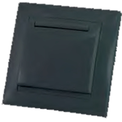 Розетка 1 мест 2П+З 16А 250В с крышкой графит 