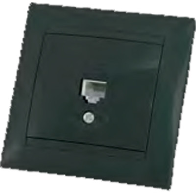 Розетка компьютерная RJ45 графит Розетка компьютерная RJ45 графит