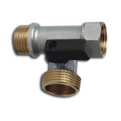 Кран для стиральной машины шаровый 3-проходной Frap 1/2