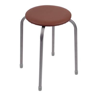 Табурет металлический 300*450*450 мм с мягким сиденьем коричневый Nika Табурет металлический 300*450*450 мм с мягким сиденьем коричневый Nika