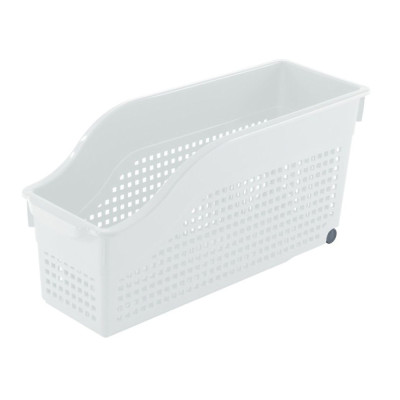 Контейнер пластиковый хозяйственный на колесах 355*130*170 мм узкий белый Лофт Violet