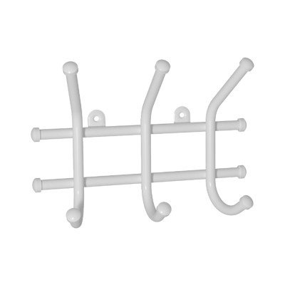 Вешалка металлическая настенная 23*8*16,5 см белый Норма 3 ЗМИ