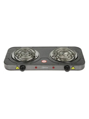 Электроплита двухконфорочная 2 кВт спираль серая HS-1105 HomeStar Электроплита двухконфорочная 2 кВт спираль серая HS-1105 HomeStar