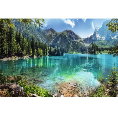 Фотообои бумажные Горное озеро 16 листов 392*260 в тубе