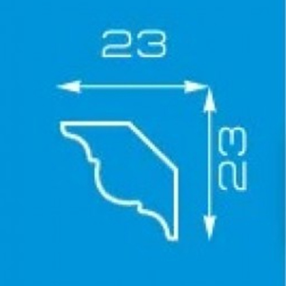 Плинтус инжекционный 203037 2,0м 23х23мм (угол В2037) Формат