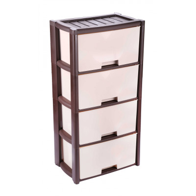 Комод пластиковый 4-х секционный 475*300*940 мм венге Колорит Альтернатива М7836 Комод пластиковый 4-х секционный 475*300*940 мм венге Колорит Альтернатива М7836