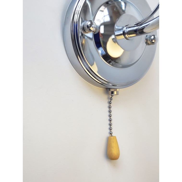 Фотография Бра 1 плафон 24*13,5*20 см Е27 60Вт 4м2 плафон стекло хром Baizheng