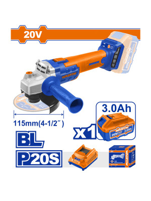 УШМ WADFOW d115 мм 20В , б/щ аккумуляторная  WLAPM21