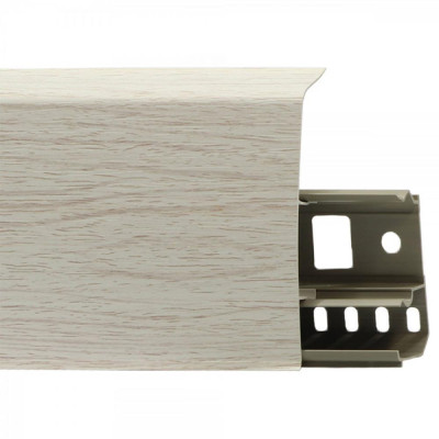 Плинтус напольный с кабель-каналом Line Plast LS023 Гуатумбу светлый 85мм*2,2м