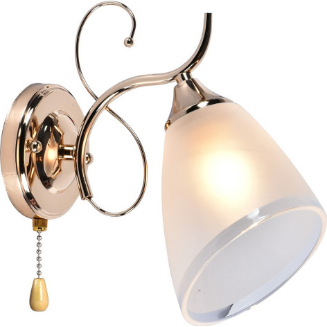 Бра 1 плафон 27,5*13*19,5 см Е27 60Вт 4м2 плафон стекло золото Baizheng