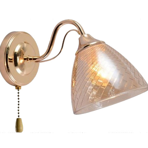 Бра 1 плафон 26*13.5*18 см Е27 60Вт 4м2 плафон стекло золото Baizheng