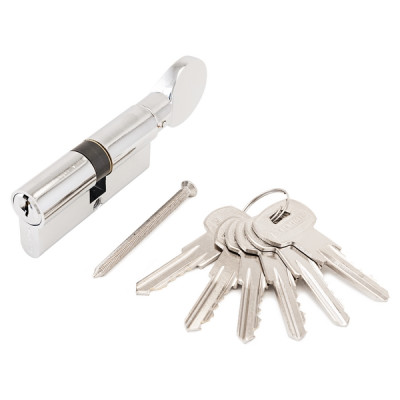 Цилиндровый механизм с вертушкой A.G 70mm (30+10+30) CP хром 6 англ. ключей АЛЛЮР Цилиндровый механизм с вертушкой A.G 70mm (30+10+30) CP хром 6 англ. ключей АЛЛЮР