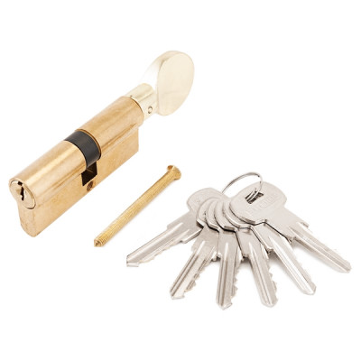 Цилиндровый механизм с вертушкой A.G 70mm (30+10+30) ВР латунь 6 англ. ключей АЛЛЮР Цилиндровый механизм с вертушкой A.G 70mm (30+10+30) ВР латунь 6 англ. ключей АЛЛЮР