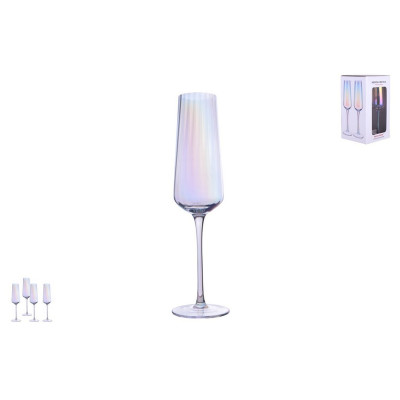 Набор стеклянный бокалов 4 пр 250 мл под упак 6993 Electro Коралл