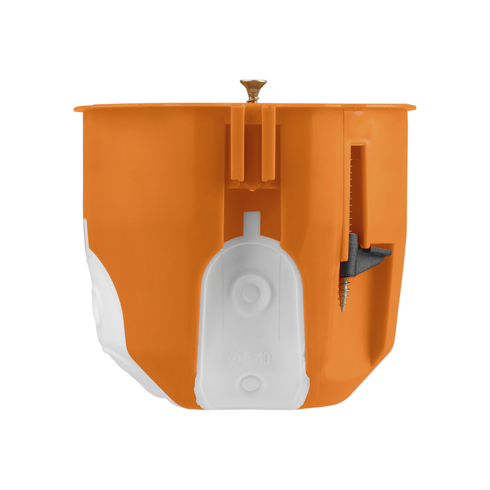 Коробка установочная СП D75х65 мм,2-х компон.саморезы,пл. лапки,IP30, оранж инд. штрихкод TDM