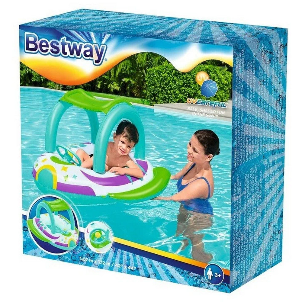 Игрушка для катания верхом 107*112 см лодочка Космос Bestway