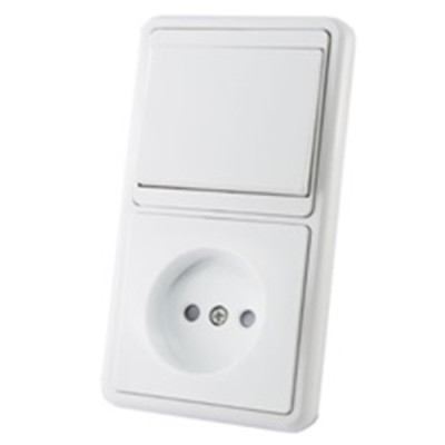 Блок комбинированный БКВР 1-но кл. выкл + розетка 2П с з/ш TDM Блок комбинированный БКВР 1-но кл. выкл + розетка 2П с з/ш TDM