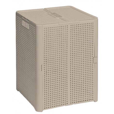 Корзина пластиковая 50 л 450*335*340 мм складная с крышкой латте Лофт Violet