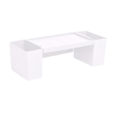 Полка-органайзер пластиковая для ванной 31*12*10 см сборная белый Violet