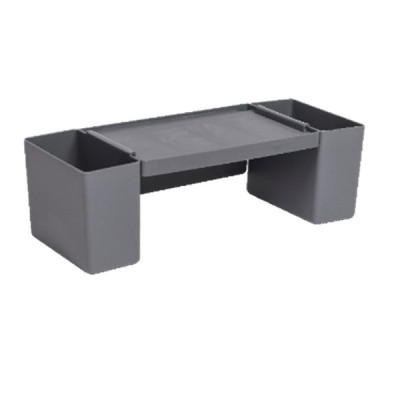 Полка-органайзер пластиковая для ванной 31*12*10 см сборная серый Violet