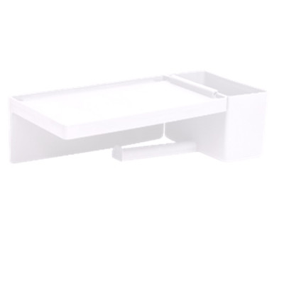 Держатель пластиковый для туалетной бумаги 2 в 1 255*120*100 мм белый Violet