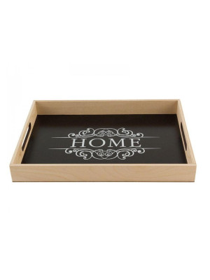 Поднос из фанеры 32*27*5 см черный Home Волшебная страна Поднос из фанеры 32*27*5 см черный Home Волшебная страна