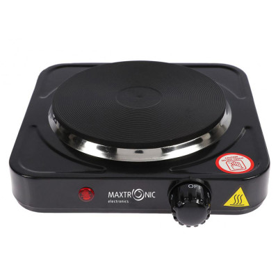 Электроплита одноконфорочная 1 кВт 20,5*20,5 см диск черный Maxtronic