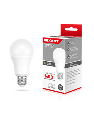 Лампа светодиодная E27 25,5 Вт 2700 K A60 груша 2423 лм Rexant